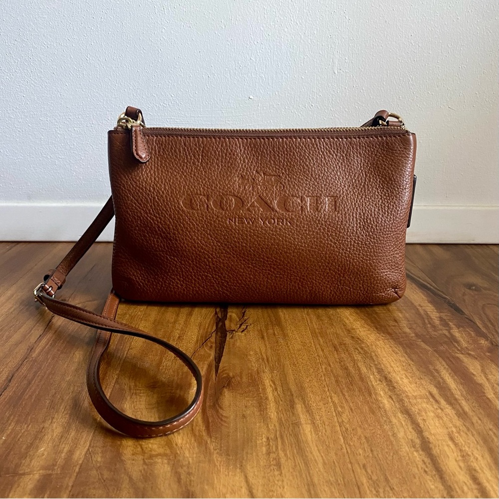 COACH Pebbled Leather Embossed Crossbody